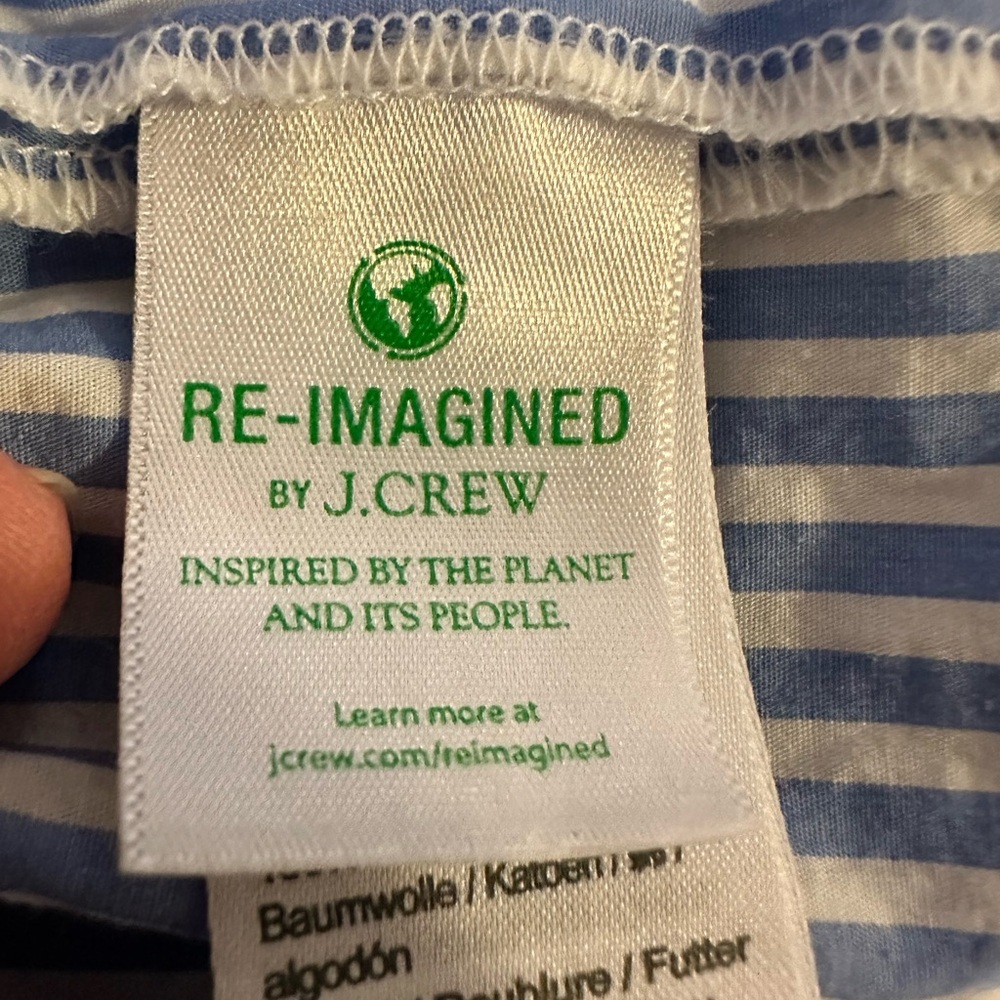 J. Crew Blue Striped Kids Ruffle Skirt - Picture 4 of 4